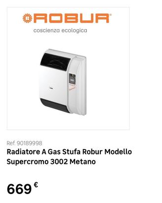 Radiatori a gas stufa  robur