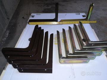 Reggimensola in metallo, rivest. plastica Marrone