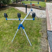 canne da pesca con porta canne da carpe