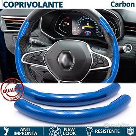COPRIVOLANTE per RENAULT Effetto CARBONIO Blu