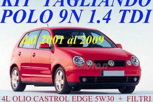 Tagliando polo 9n 1.4 tdi olio castrol 5w30 filtri