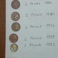 Monete inglesi MOLTO RARE 1971-1999
