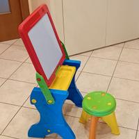 Tavolino-lavagna per bambini con sgabello