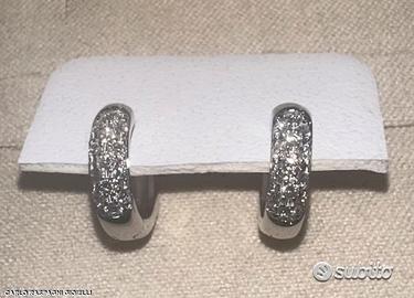 ORECCHINI A CERCHIIO ORO 18kt. DIAMANTI NATURALI