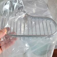 Portasapone doppio angolare in ottone cromato