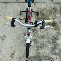 bicicletta per bimba  con rotelle stabilizzatrici