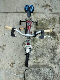 bicicletta per bimba  con rotelle stabilizzatrici