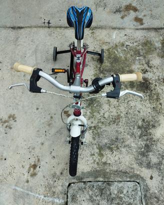 bicicletta per bimba  con rotelle stabilizzatrici