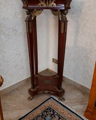 Coppia alzatine stile Impero inserti bronzo