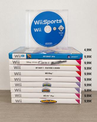 Set Giochi Wii e Wii U. Prezzi in foto.