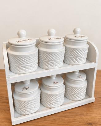 Set 6 Barattoli in Ceramica Nuovi