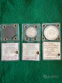 5 lire 2 lire e 10 centesimi Cinquantenario