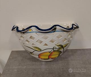 fioriera da parete in ceramica 
