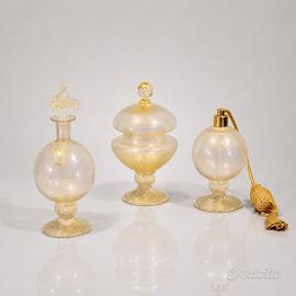 Set Toilette Vintage Vetro Murano Oro BBR Bibierre
