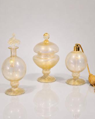 Set Toilette Vintage Vetro Murano Oro BBR Bibierre