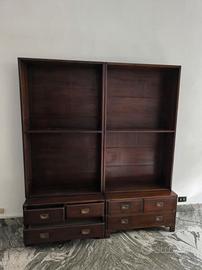 Libreria con cassettone in mogano
