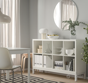 📦 Mobile IKEA Kallax bianco lucido con base
