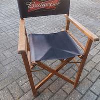 Sedia regista in legno - Budweiser