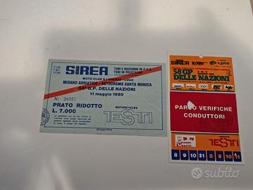 Biglietti Motomondiale con autografo