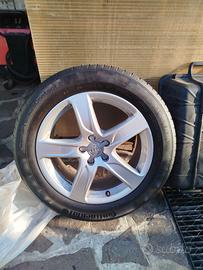4 cerchi Audi + gomme Continental 