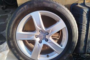 4 cerchi Audi + gomme Continental 