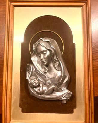 Madonna Con Bambino  rilievo in fusione A.L Mano