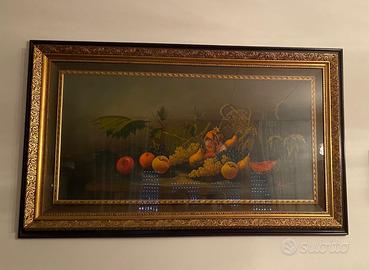 Grande quadro dipinto con Natura morta