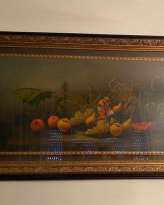 Grande quadro dipinto con Natura morta