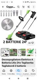 Decespugliatore a batteria  litio 24v.