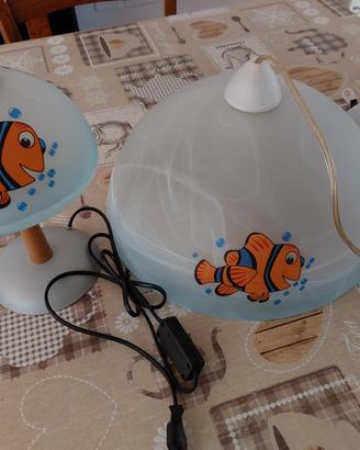 lampadario e lampada comodino per camerina