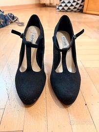 Décolleté nere in suede