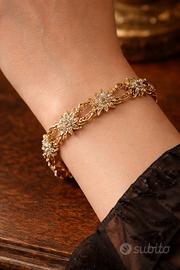 Bracciale filigrana argento 925 nuovo floreale