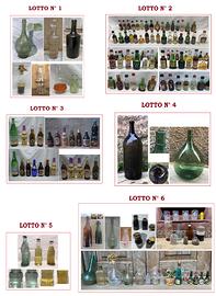Lotto bottiglie miste mignon ampolla damigiana