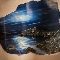 Notturno realizzato su pietra