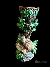 Antico centrotavola in maiolica Hugo Lonitz