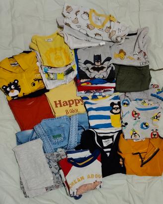 set abbigliamento bambino da 9 a 18 mesi estivo
