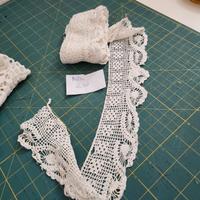 pizzo realizzato a mano all'uncinetto cotone 