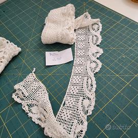 pizzo realizzato a mano all'uncinetto cotone 