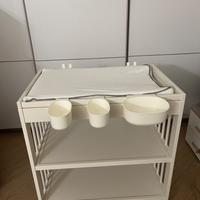 Fasciatoio bianco Gulliver con materassino ikea