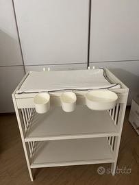 Fasciatoio bianco Gulliver con materassino ikea