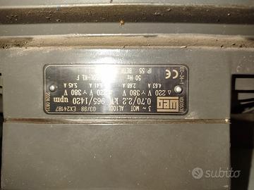 OkMotore elettrico 220-380 trifase