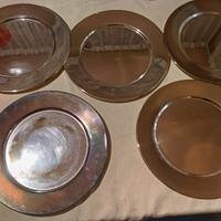 5 Sottopiatto Argentato Argento in Argento Placcat