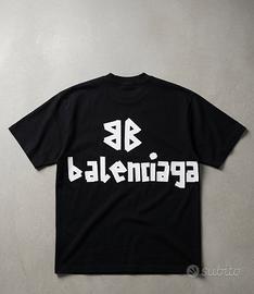 T shirt  Balenciaga logo BB Nera S oversize.