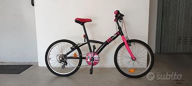 Bici junior 8-12 anni, nera/fucsia, 26" pollici