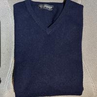🧶 Maglione uomo di lana, blu navy, taglia XXL