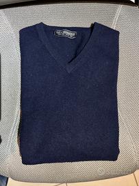 🧶 Maglione uomo di lana, blu navy, taglia XXL