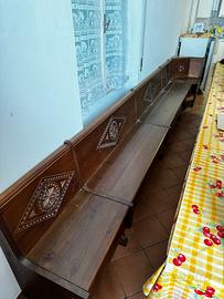 Panca artigianale lungo 4,20 mt + tavolo