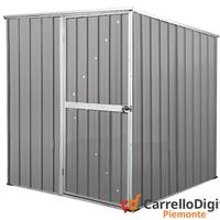 Box da giardino lamiera 175x185cm grigio chiaro