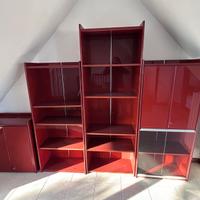 Set Arredo Modulare Rosso Laccato - Design Moderno