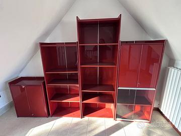 Set Arredo Modulare Rosso Laccato - Design Moderno